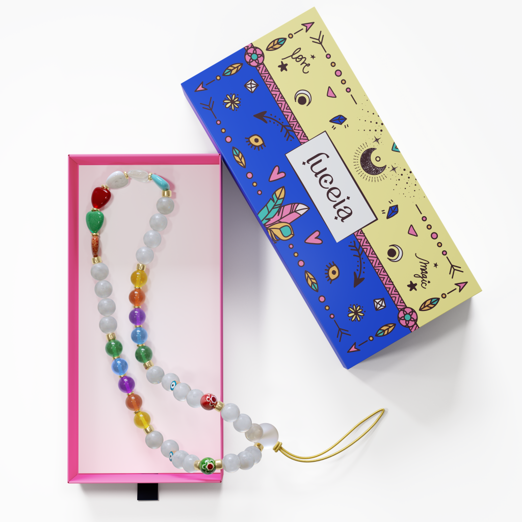 Luxury Beaded Wrist Strap Luceia Beaded Phone Charm Wrist Strap For