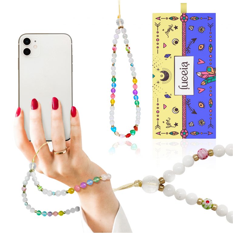 luxury beaded phone charm for iphone